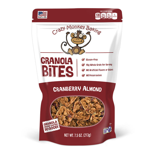 モルト 8枚セット 7.5 oz. Crazy Monkey Cranberry Almond Granola Bites | Crazy Monkey